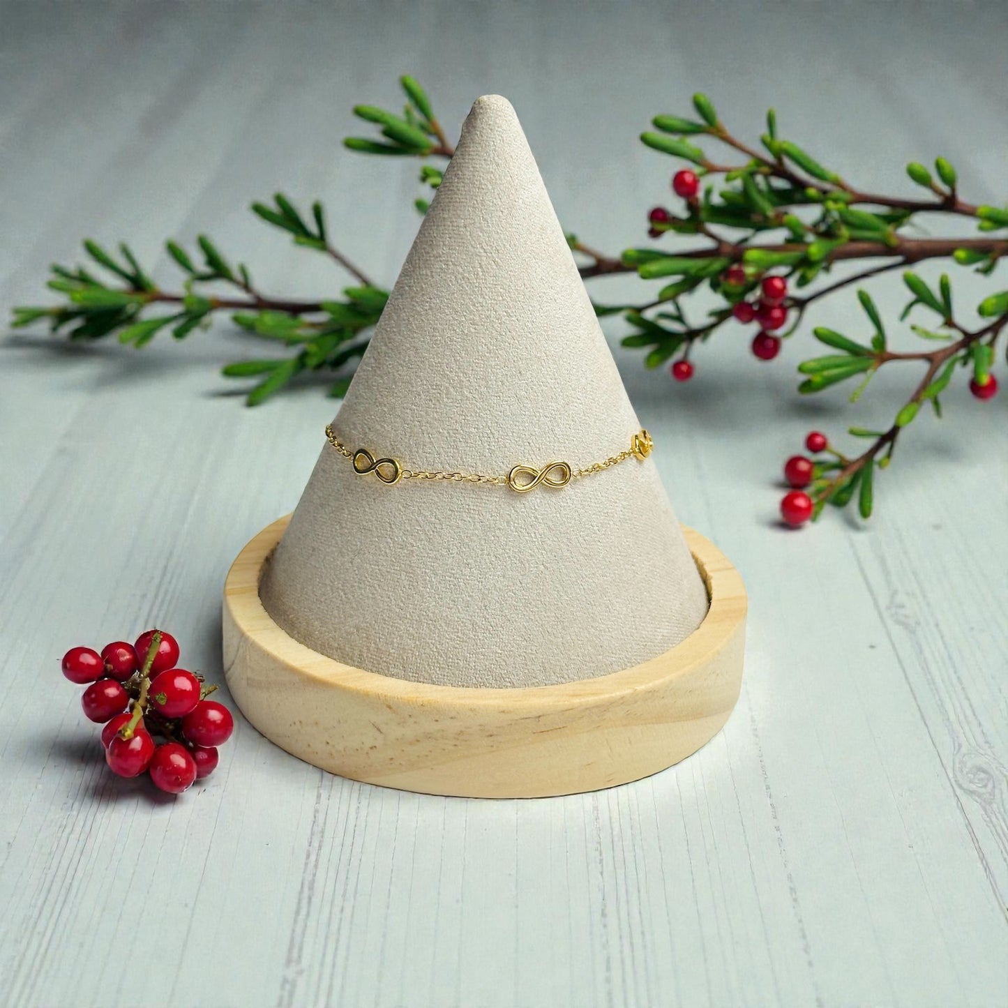 Infinity Necklace and Bracelet Set