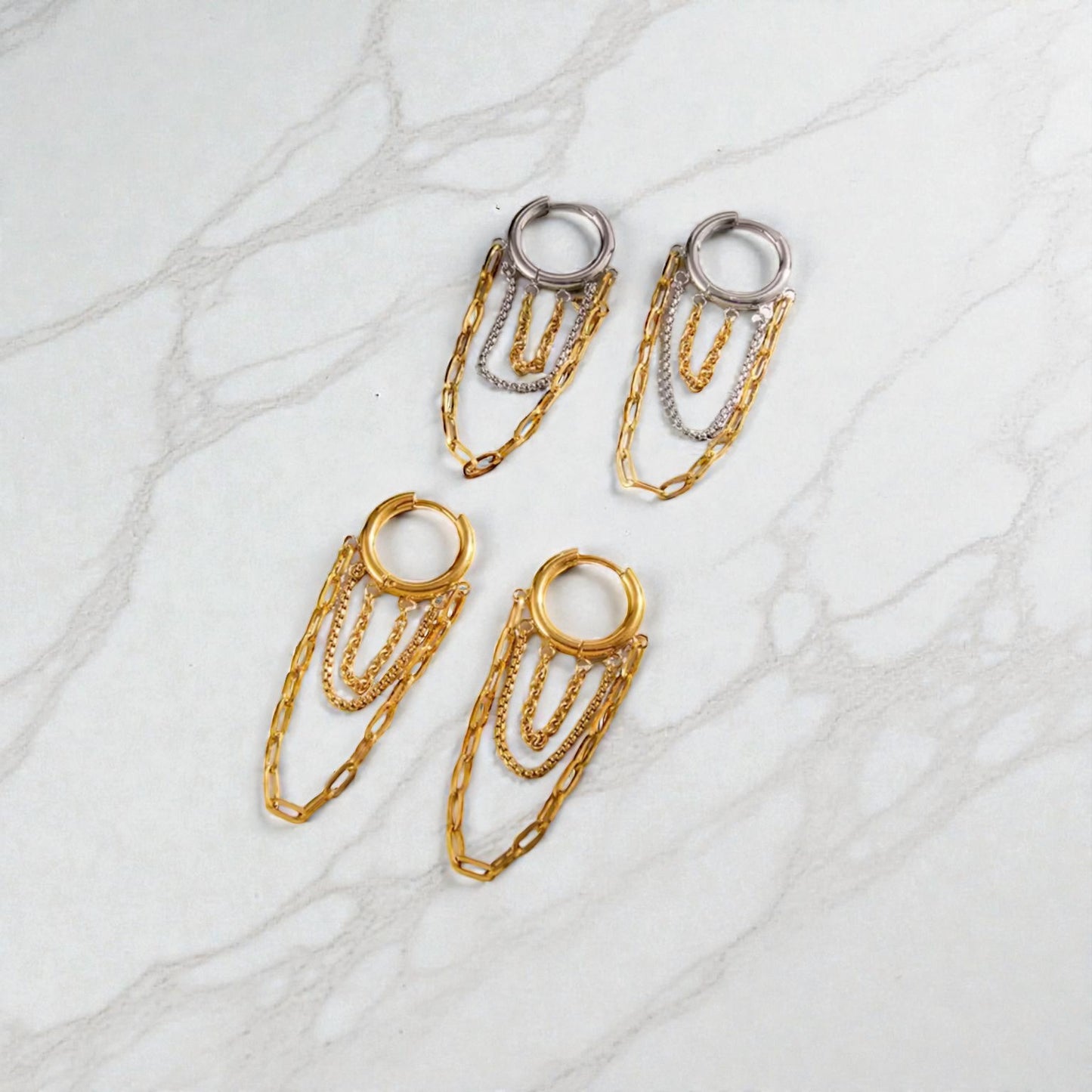 Chains Tassel Earrings