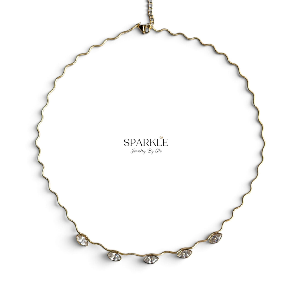 Marquise Wave Necklace