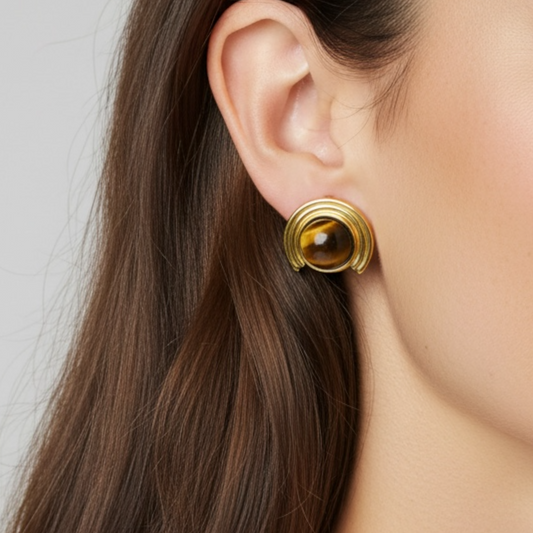 Aura Tiger Eye Earrings