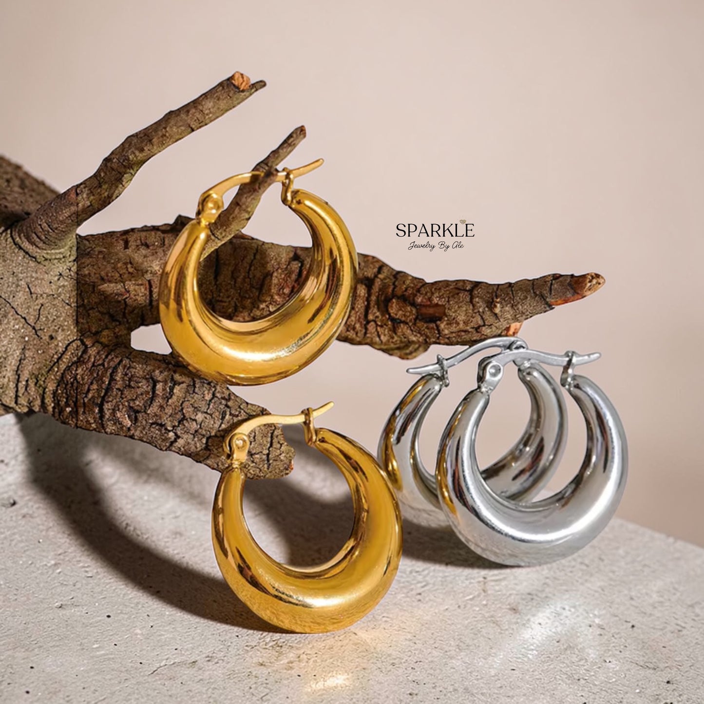 Classic Chunky Hoop Earrings