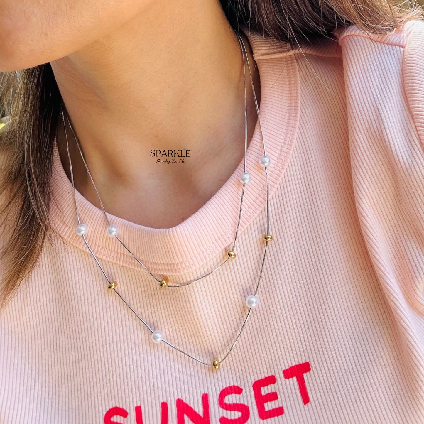 Eclipse Pearl Layers Necklace