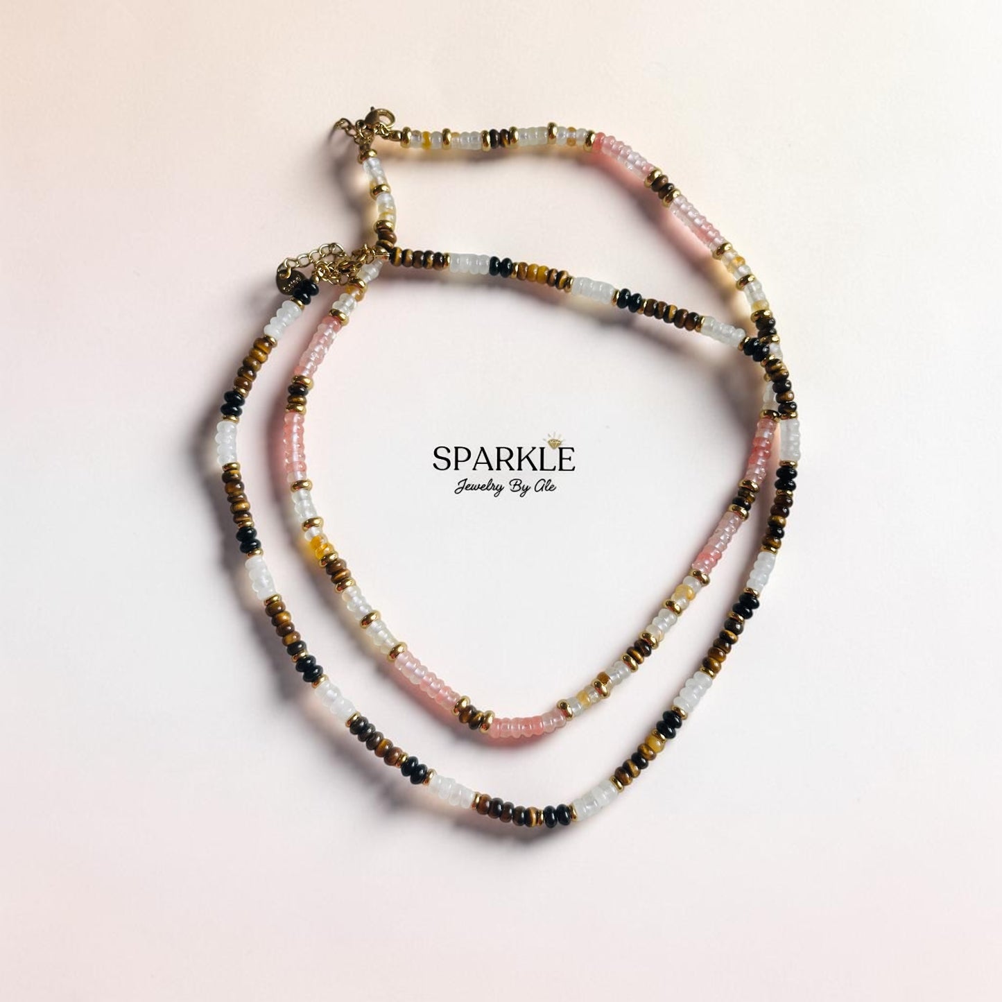 Tiger Eye Blush Necklace