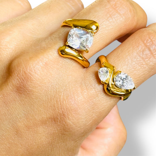 Square Crystal Ring