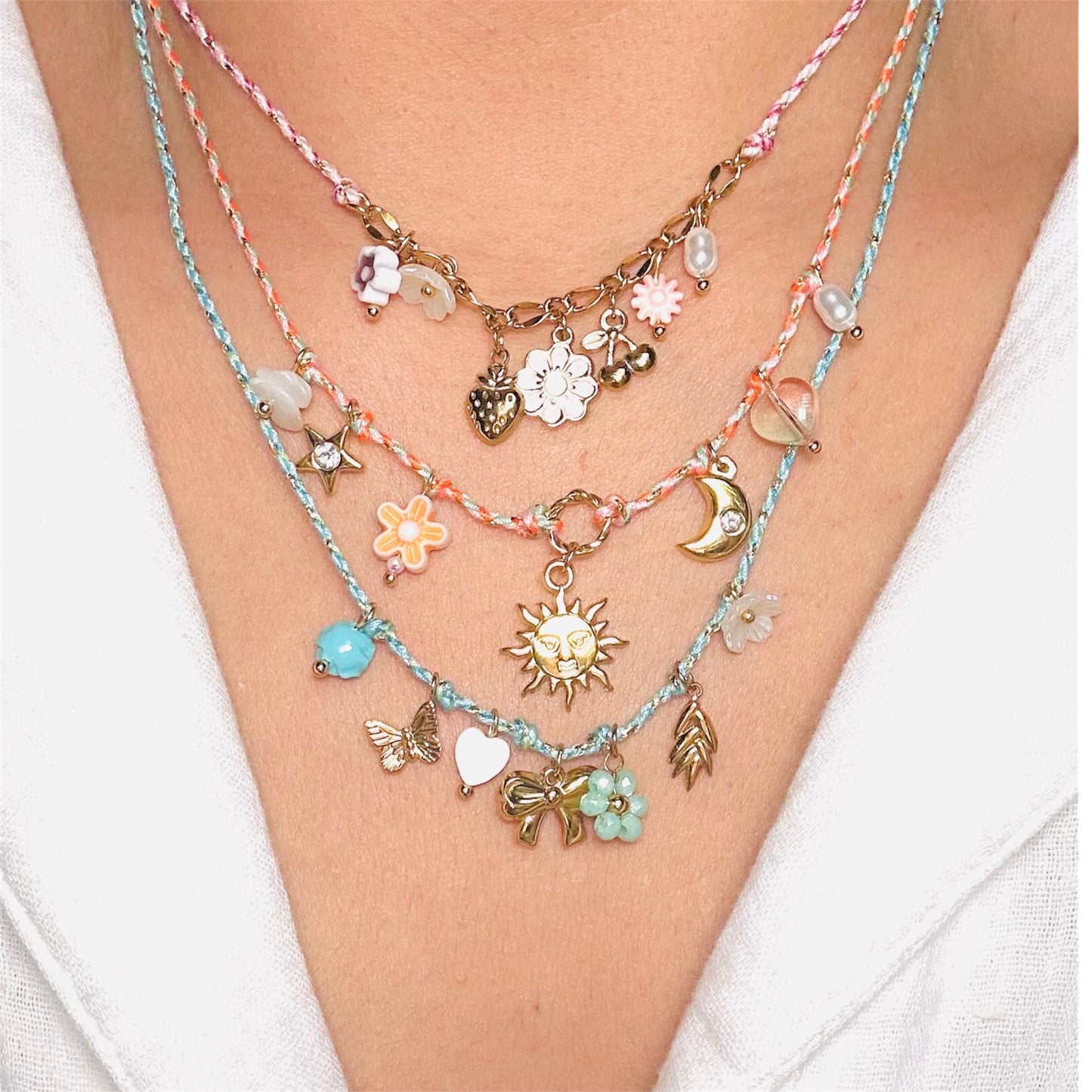 Braided Rope Charm Necklace