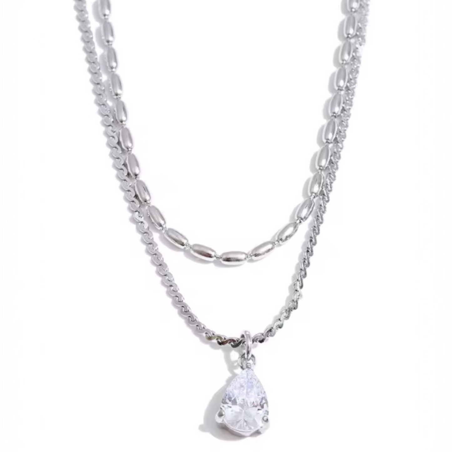 Double Layer Crystal Necklace