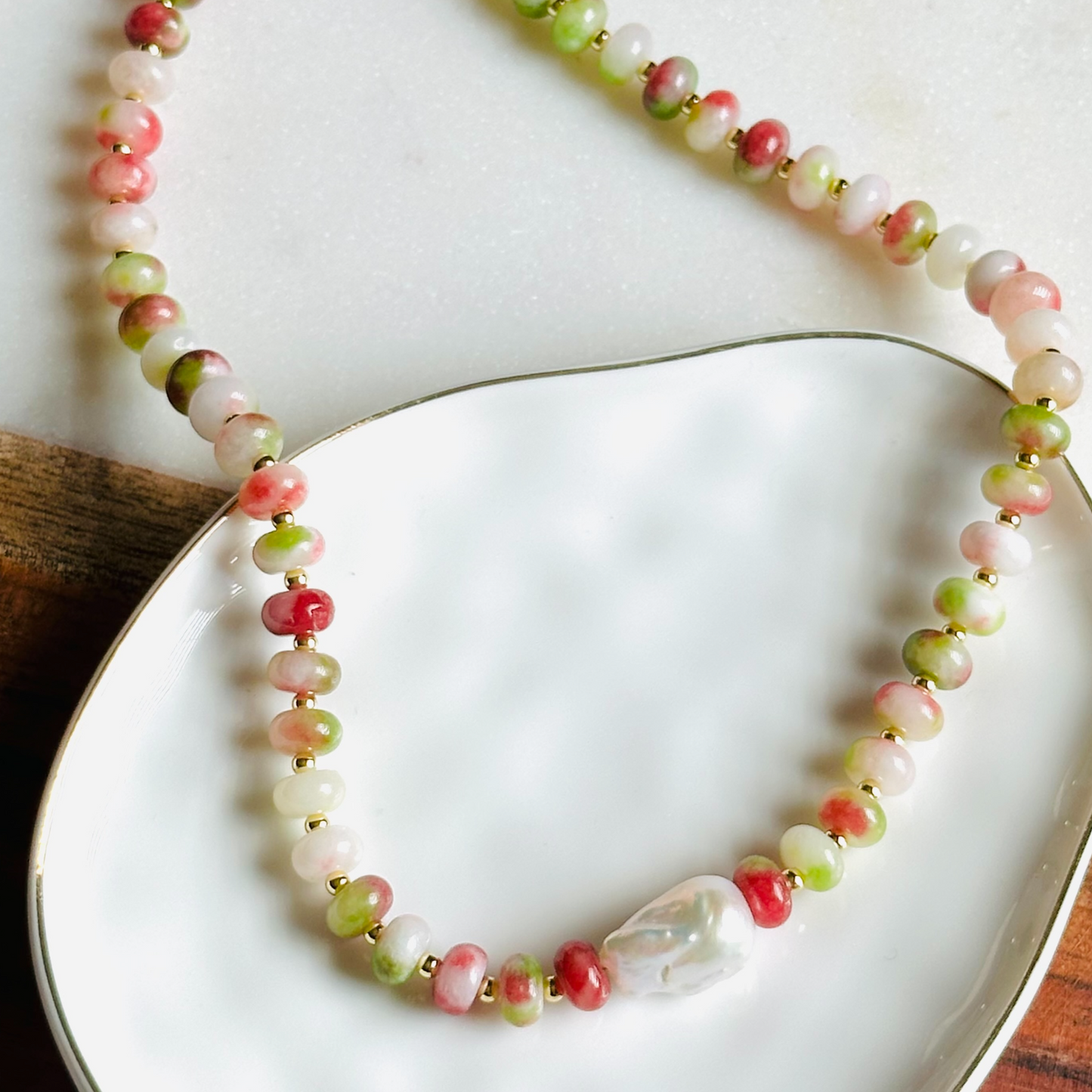 Candy Multicolor & Pearl Necklace