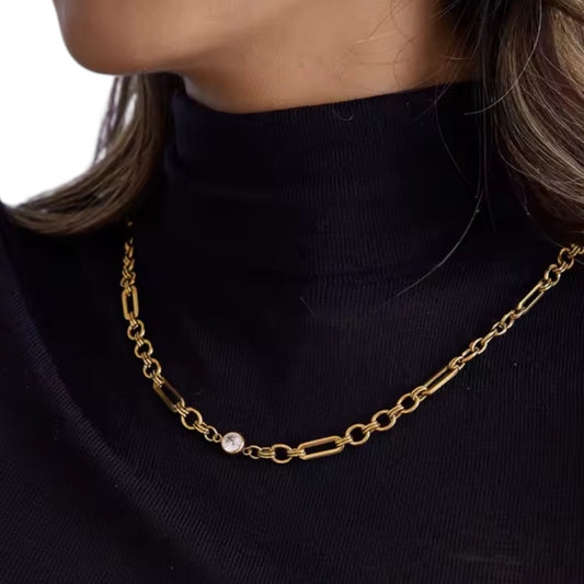 Sparkle Paper Clip Necklace
