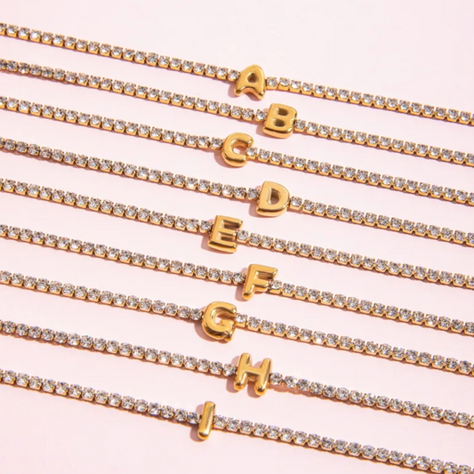 Initial Tennis Bracelet