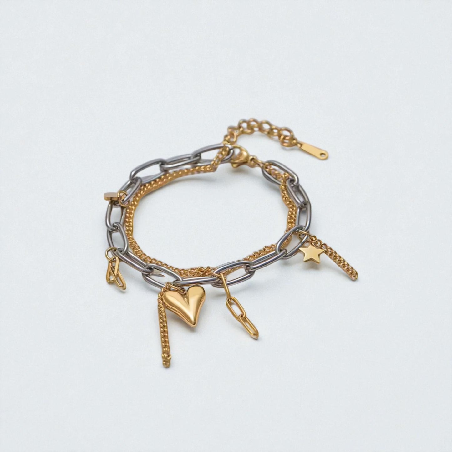 Heart Star Chains Bracelet