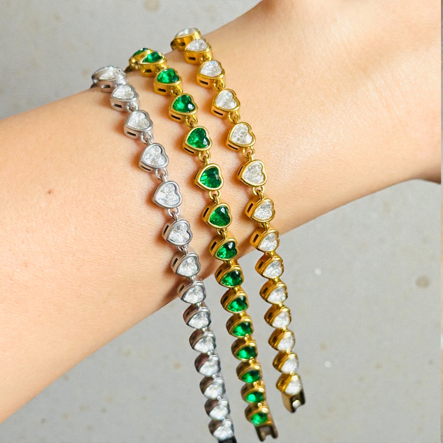 Heart Zirconia Bracelet