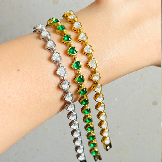 Heart Zirconia Bracelet