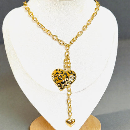 Leopard Heart Necklace