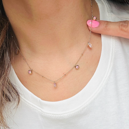Rosé Zirconia Necklace
