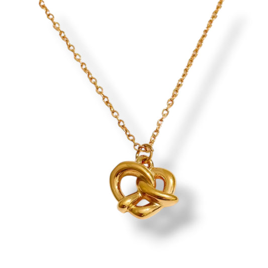 Pretzel Charm Necklace