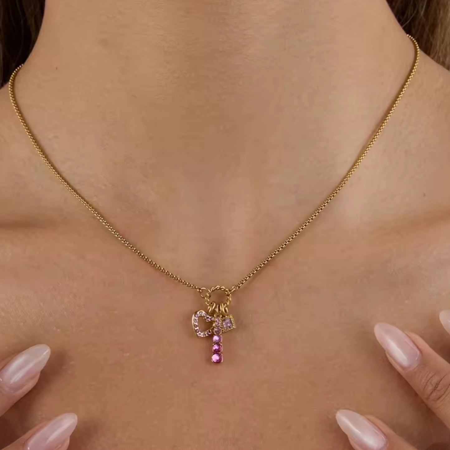 Rosé Love Charm Necklace