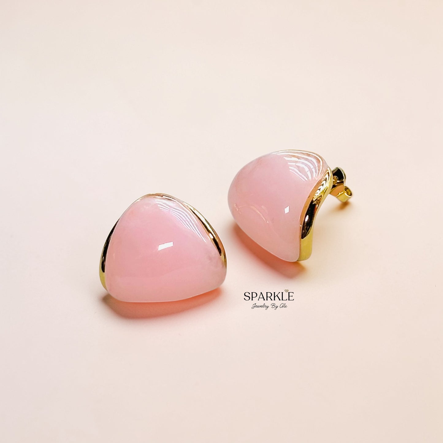Pastel Gold Stud Earrings