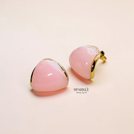Pastel Gold Stud Earrings