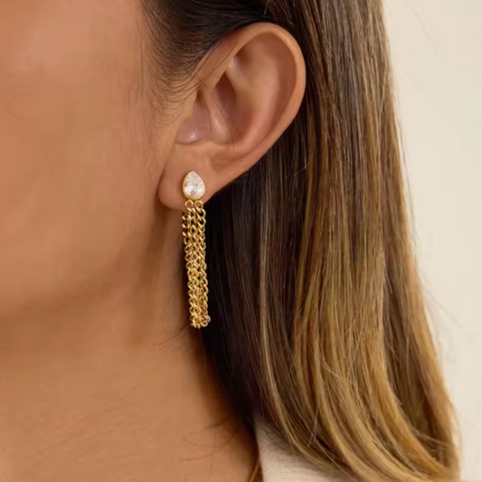 Waterdrop Tassel Earrings