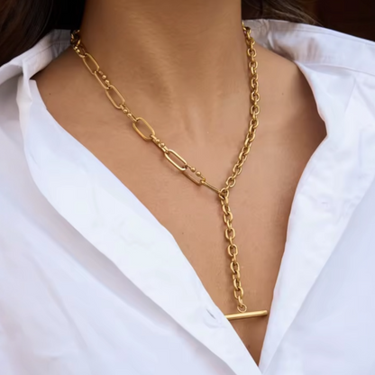 Y Mixed Chain Necklace