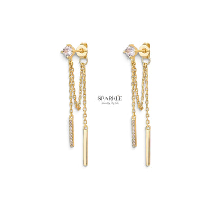 Vela Chain Drop Earrings