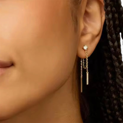 Vela Chain Drop Earrings