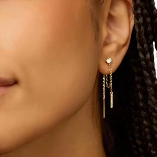 Vela Chain Drop Earrings