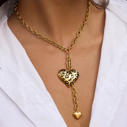 Leopard Heart Necklace