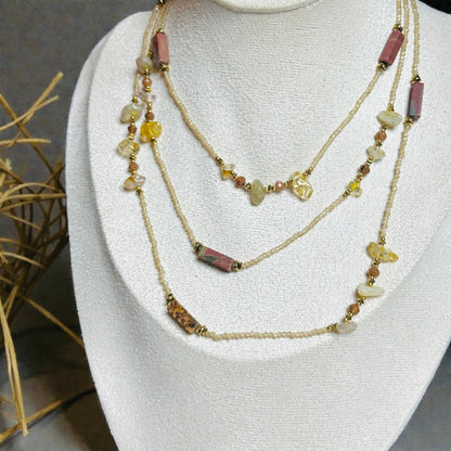 Natural Stones Boho Necklace