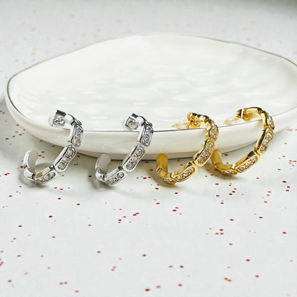 Holiday Sparkle Hoop Earrings