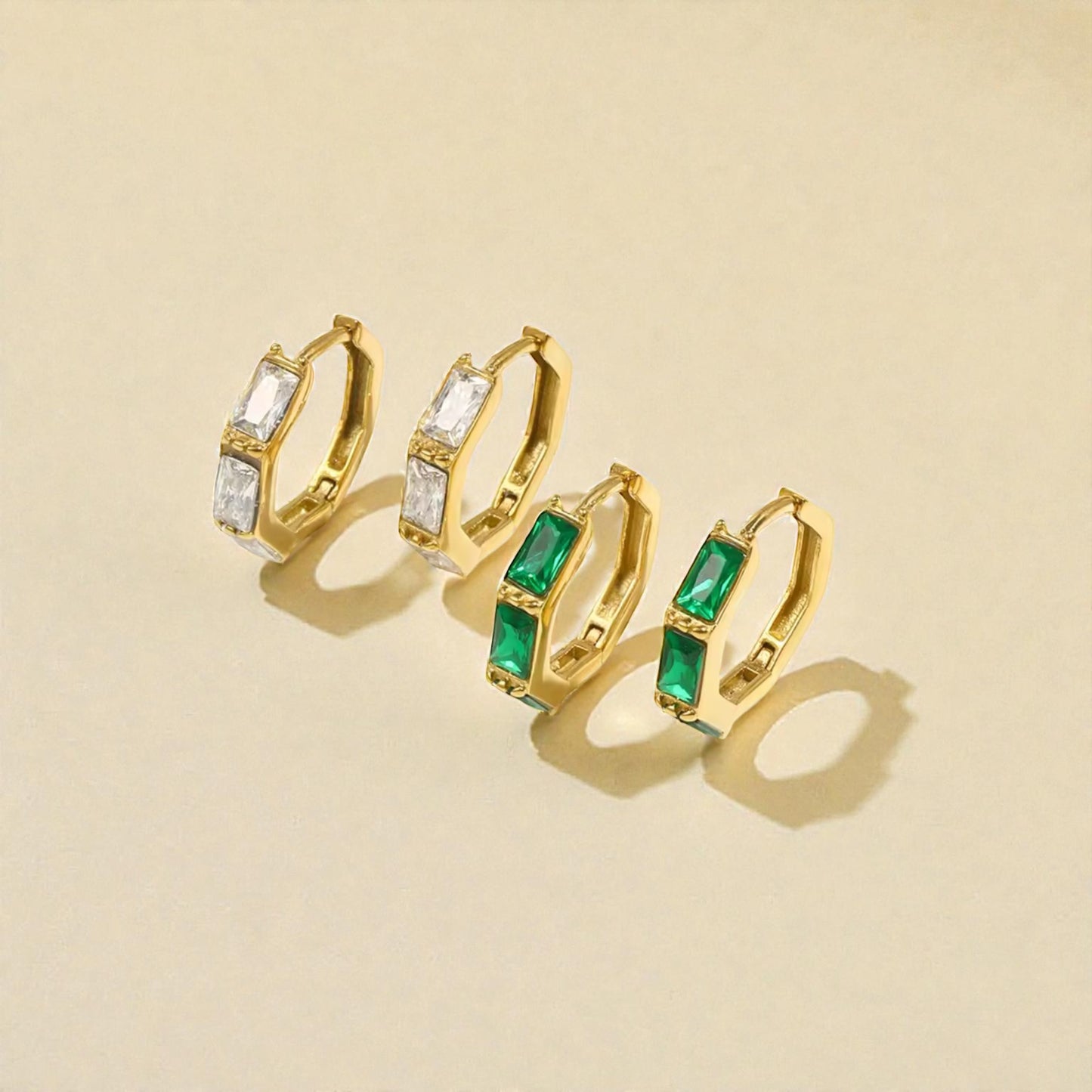 Winter Green Hoop Earrings