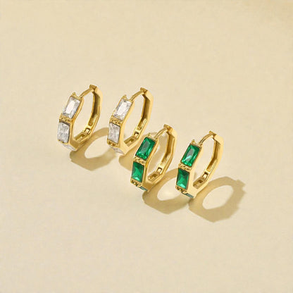 Winter Green Hoop Earrings