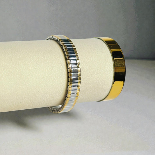 Two Tone Bangle Bracelet