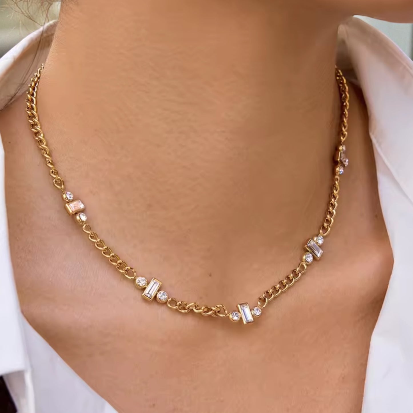 Baguette Necklace