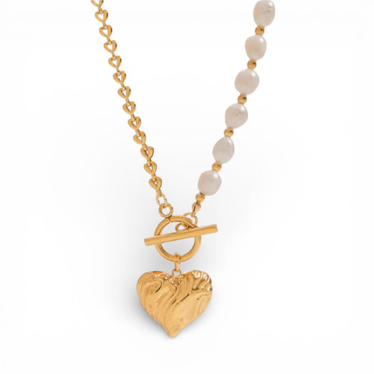 Pearl Hearts Necklace