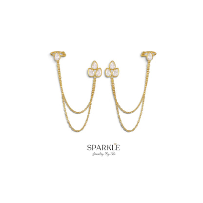 Dazzle Drop Earrings and Ear Cuff
