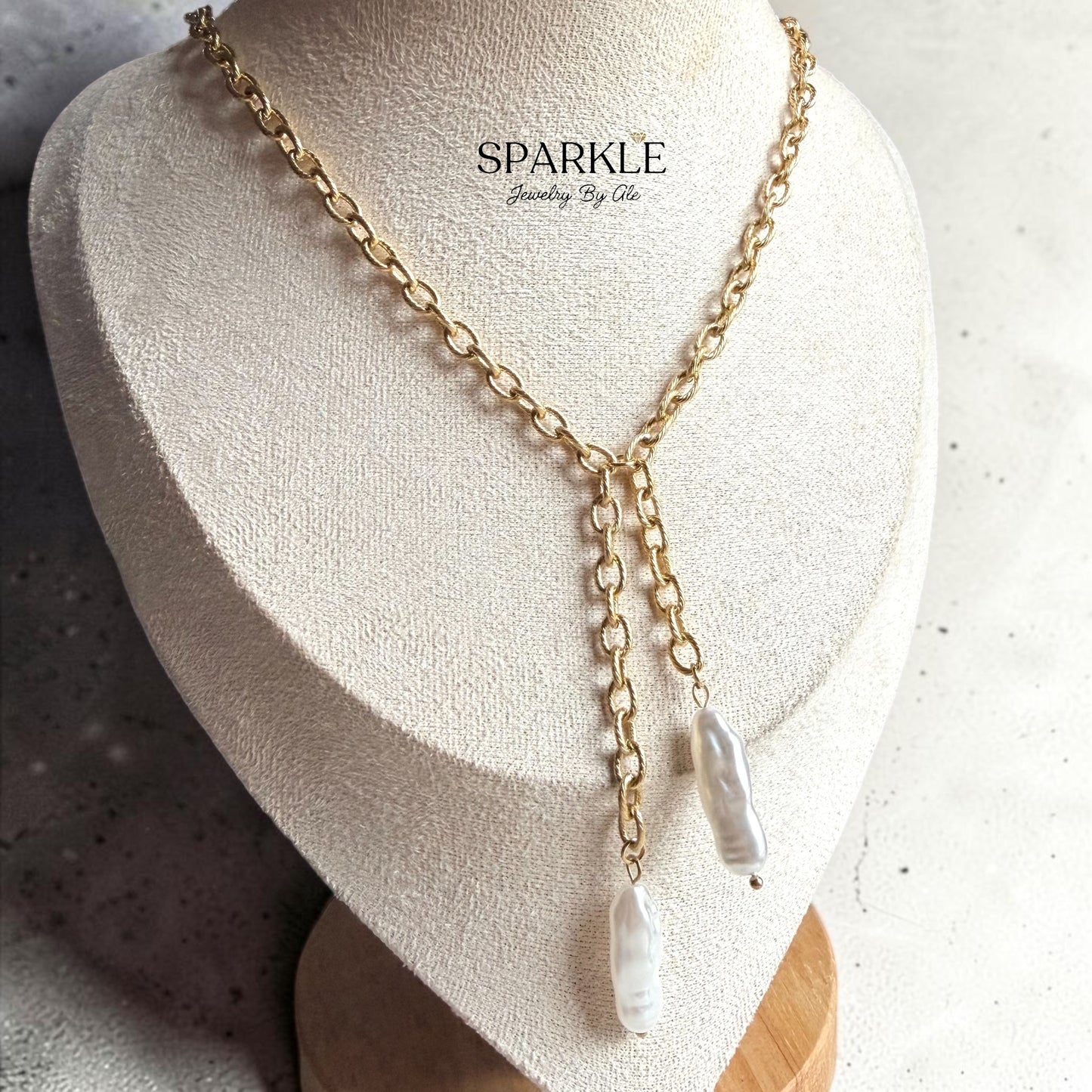 Amelia Drop Pearl Necklace