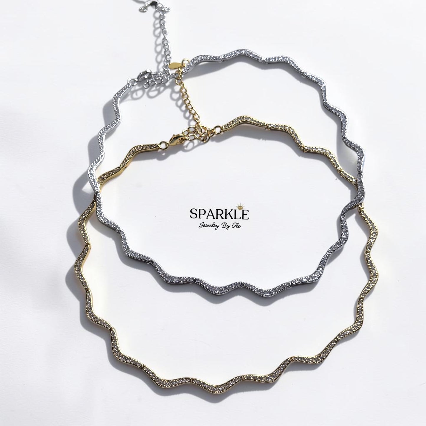 Glow Wavy Tennis Necklace
