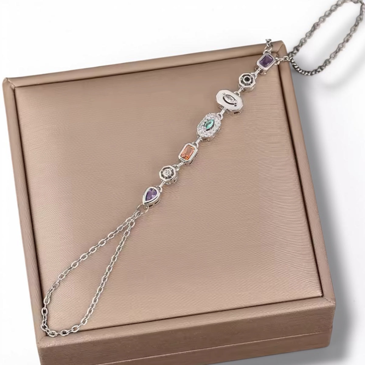 Elena Mosaic Hand Ring Chain