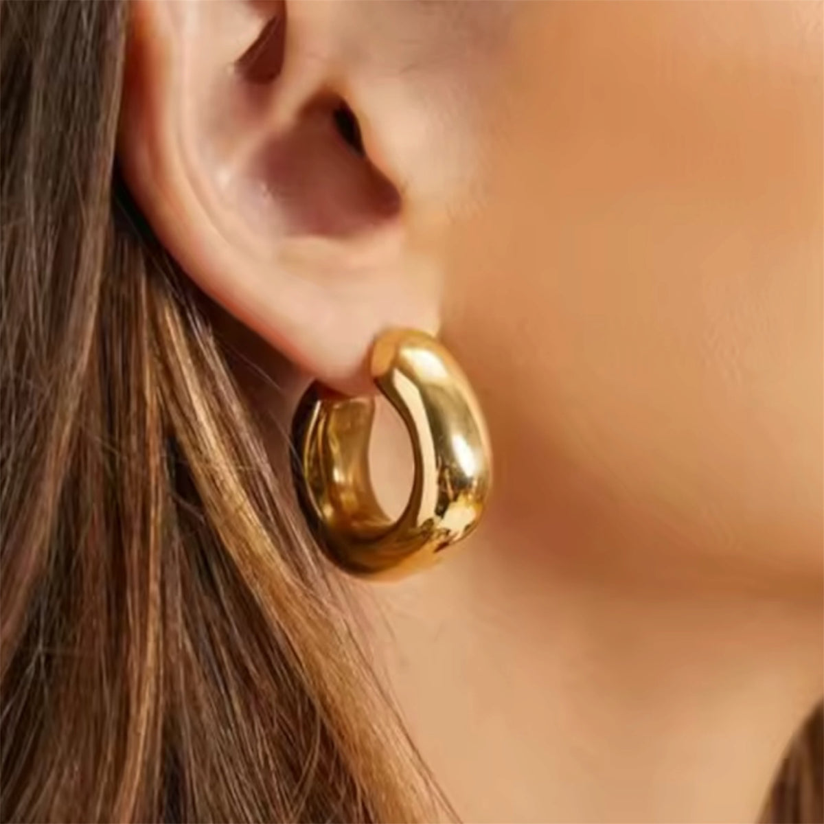 Sculpted Bold Hoops