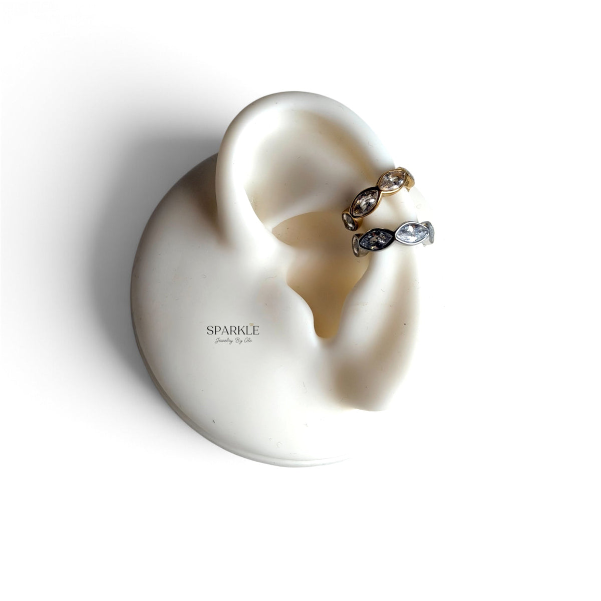 Tear Drop Crystal Ear Cuff