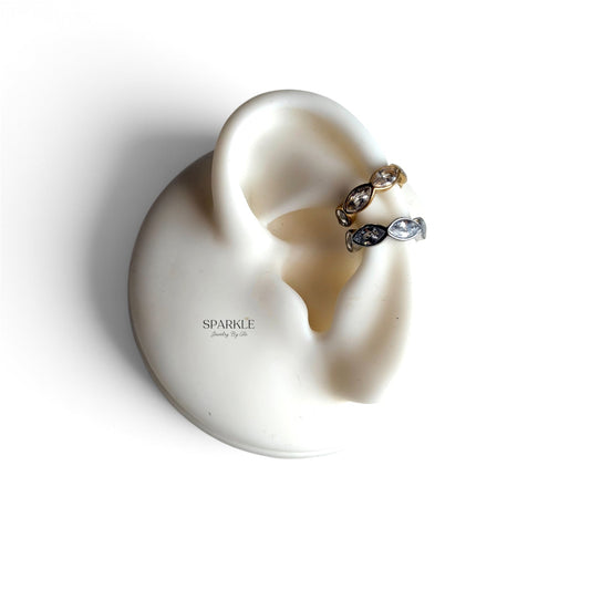 Tear Drop Crystal Ear Cuff