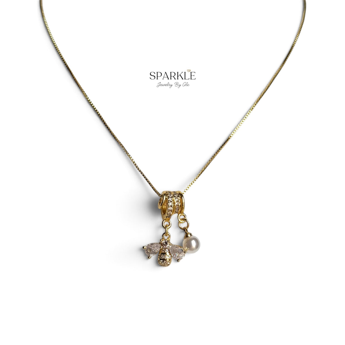 Honey Bee Pearl Necklace