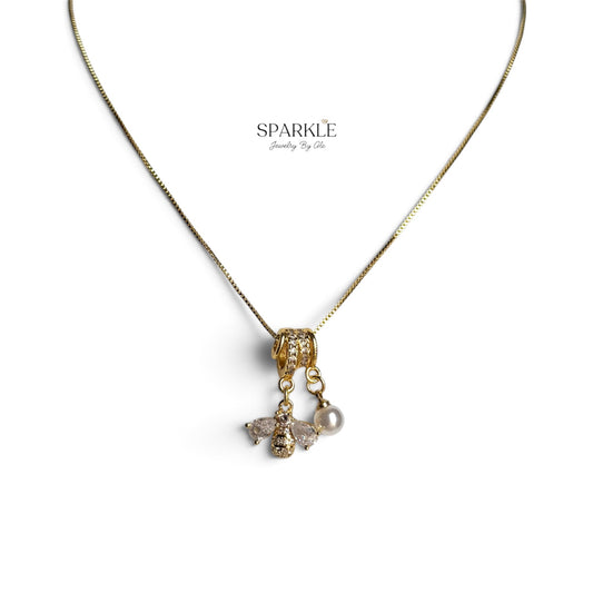 Honey Bee Pearl Necklace