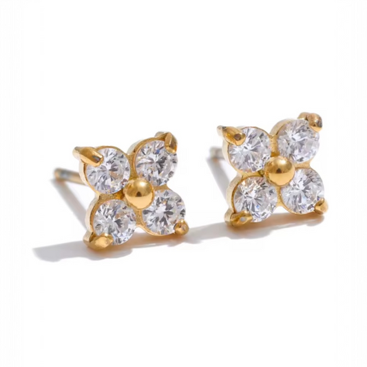 Mini Flower CZ Earring