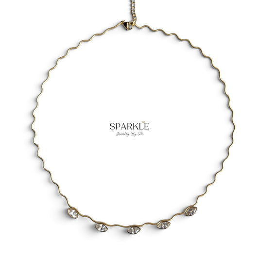 Marquise Wave Necklace