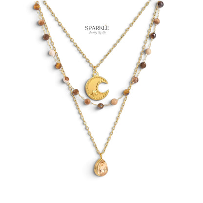 Amber Moon Layer Necklace