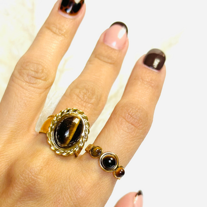 Tiger Eye Oval Ring