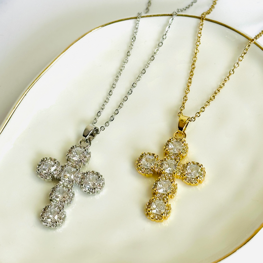 Glam Cross Necklace