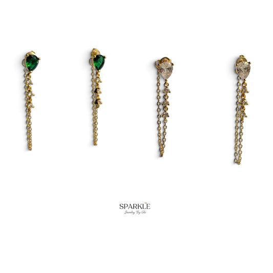 Emerald Cascade Earrings